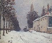 Snow on the Road Louveciennes, Alfred Sisley